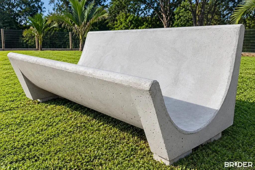 Cocho de concreto tipo J em close, mostrando a seção em J